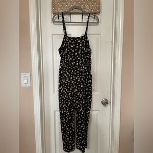 Vibe Black and White Floral Jumpsuit Sleeveless Design